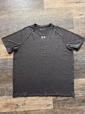 Under Armour HeatGear Men's Crewneck Short Sleeve Dark Heather Gray T-Shirt XL